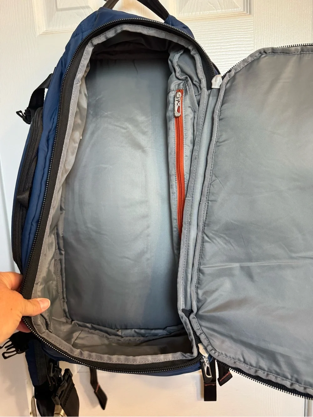 Briggs & Riley Blue Travel Backpack with Gray Accent